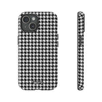 Houndstooth-Phone Case-iPhone 15-Glossy-Movvy