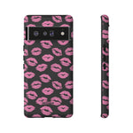 Pink Lips (Black)-Phone Case-Google Pixel 6 Pro-Matte-Movvy