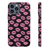 Pink Lips (Black)-Phone Case-iPhone 13 Pro Max-Matte-Movvy