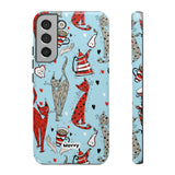 Cats and Lattes-Phone Case-Samsung Galaxy S22 Plus-Glossy-Movvy