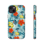 Hawaiian Flowers-Phone Case-iPhone 14 Plus-Glossy-Movvy
