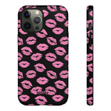 Pink Lips (Black)-Phone Case-iPhone 12 Pro Max-Matte-Movvy
