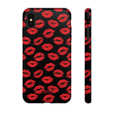 Red Lips (Black)-Phone Case-iPhone XS MAX-Glossy-Movvy