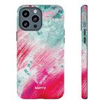 Aquaberry Brushstrokes-Phone Case-iPhone 13 Pro Max-Matte-Movvy