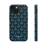 Gold Anchors-Phone Case-iPhone 13 Mini-Matte-Movvy
