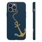 Gold Chained Anchor-Phone Case-iPhone 13 Pro Max-Matte-Movvy