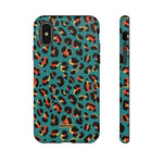 Turquoise Leopard-Phone Case-iPhone XS-Glossy-Movvy