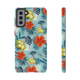 Hawaiian Flowers-Phone Case-Samsung Galaxy S21 Plus-Matte-Movvy