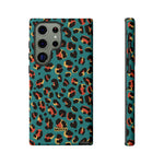 Turquoise Leopard-Phone Case-Samsung Galaxy S23 Ultra-Matte-Movvy