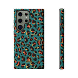 Turquoise Leopard-Phone Case-Samsung Galaxy S23 Ultra-Matte-Movvy
