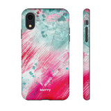 Aquaberry Brushstrokes-Phone Case-iPhone XR-Matte-Movvy