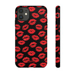 Red Lips (Black)-Phone Case-iPhone 11-Matte-Movvy