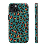 Turquoise Leopard-Phone Case-iPhone 13-Glossy-Movvy
