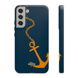 Orange Chained Anchor-Phone Case-Samsung Galaxy S22 Plus-Matte-Movvy