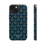 Gold Anchors-Phone Case-iPhone 13 Mini-Glossy-Movvy
