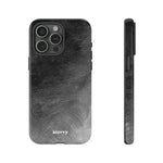 Grayscale Brushstrokes-Phone Case-iPhone 15 Pro Max-Glossy-Movvy
