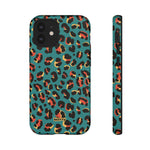 Turquoise Leopard-Phone Case-iPhone 12 Mini-Glossy-Movvy