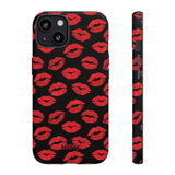 Red Lips (Black)-Phone Case-iPhone 13-Matte-Movvy