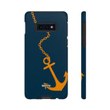 Orange Chained Anchor-Phone Case-Samsung Galaxy S10E-Glossy-Movvy