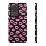 Pink Lips (Black)-Phone Case-Samsung Galaxy S20 Ultra-Glossy-Movvy