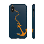 Orange Chained Anchor-Phone Case-iPhone X-Matte-Movvy