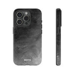 Grayscale Brushstrokes-Phone Case-iPhone 15 Pro-Glossy-Movvy