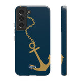 Gold Chained Anchor-Phone Case-Samsung Galaxy S22-Glossy-Movvy