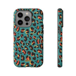 Turquoise Leopard-Phone Case-iPhone 14 Pro-Matte-Movvy