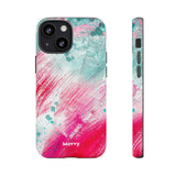 Aquaberry Brushstrokes-Phone Case-iPhone 13 Mini-Matte-Movvy