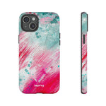 Aquaberry Brushstrokes-Phone Case-iPhone 15 Plus-Matte-Movvy