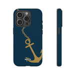 Gold Chained Anchor-Phone Case-iPhone 15 Pro-Matte-Movvy