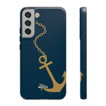 Gold Chained Anchor-Phone Case-Samsung Galaxy S22 Plus-Glossy-Movvy