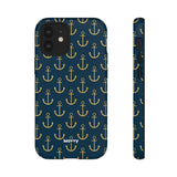 Gold Anchors-Phone Case-iPhone 12 Mini-Matte-Movvy