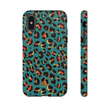 Turquoise Leopard-Phone Case-iPhone X-Glossy-Movvy