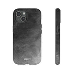 Grayscale Brushstrokes-Phone Case-iPhone 15-Matte-Movvy