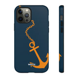 Orange Chained Anchor-Phone Case-iPhone 12 Pro-Glossy-Movvy