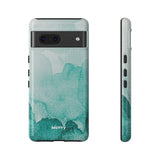 Aquamarine Watercolor-Phone Case-Google Pixel 7-Glossy-Movvy