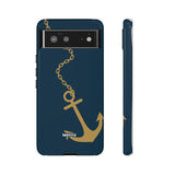 Gold Chained Anchor-Phone Case-Google Pixel 6-Glossy-Movvy