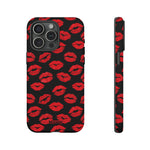 Red Lips (Black)-Phone Case-iPhone 15 Pro Max-Matte-Movvy