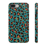 Turquoise Leopard-Phone Case-iPhone 8 Plus-Matte-Movvy