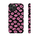 Pink Lips (Black)-Phone Case-iPhone 11 Pro-Glossy-Movvy