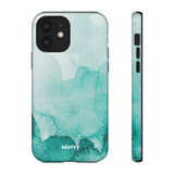 Aquamarine Watercolor-Phone Case-iPhone 12-Matte-Movvy