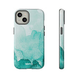 Aquamarine Watercolor-Phone Case-iPhone 14-Glossy-Movvy