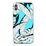 Baby Blue Leaves-Phone Case-iPhone XS Max-Snap-Gloss-Movvy