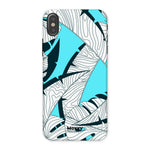Baby Blue Leaves-Phone Case-iPhone X-Tough-Gloss-Movvy