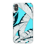 Baby Blue Leaves-Phone Case-iPhone X-Tough-Gloss-Movvy