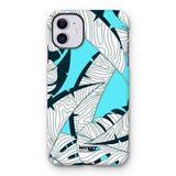 Baby Blue Leaves-Phone Case-iPhone 11-Tough-Gloss-Movvy