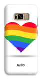 Rainbow Heart-Phone Case-Galaxy S8-Snap-Gloss-Movvy