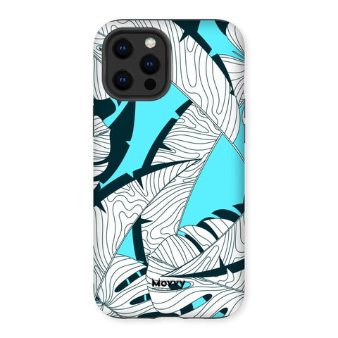 Baby Blue Leaves-Phone Case-iPhone 12 Pro Max-Tough-Gloss-Movvy