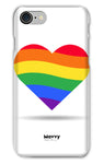 Rainbow Heart-Phone Case-iPhone 8-Snap-Gloss-Movvy